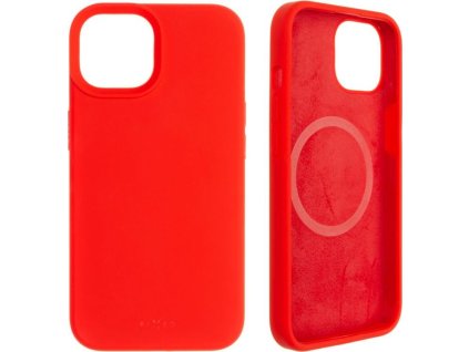 Zadný kryt FIXED MagFlow s podporou MagSafe pre Apple iPhone 14, červený