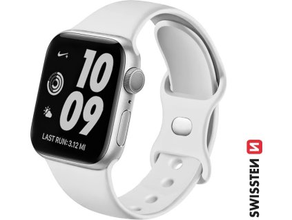 SWISSTEN ŘEMÍNEK PRO APPLE WATCH SILIKONOVÝ 38 / 40 / 41 mm BÍLÝ