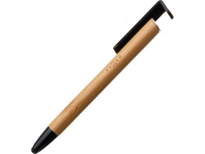 Propiska 3v1 se stylusem a stojánkem FIXED Pen, antibakteriální povrch, bambusové tělo