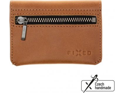 Kožená peňaženka FIXED Tripple Wallet z pravej hovädzej kože, hnedá