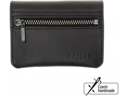 Kožená peňaženka FIXED Tripple Wallet z pravej hovädzej kože, čierna
