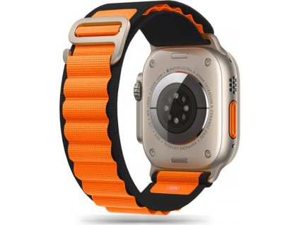 TECH-PROTECT NYLON PRE APPLE WATCH 4 / 5 / 6 / 7 / 8 / SE / ULTRA (42 / 44 / 45 / 49 MM) BLACK / ORANGE