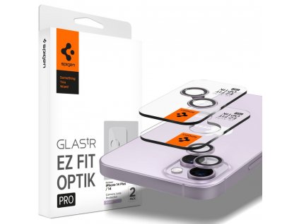 Ochranné sklo na čočku fotoaparátu SPIGEN OPTIK.TR ”EZ FIT” CAMERA PROTECTOR 2-PACK IPHONE 14 / 14 PLUS PURPLE