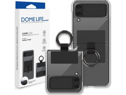 WHITESTONE CLEAR CASE RING GALAXY Z FLIP 4 BLACK