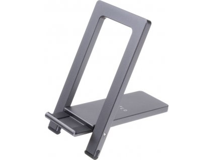 Hliníkový stojan FIXED Frame Pocket na stôl pre mobilné telefóny, space gray