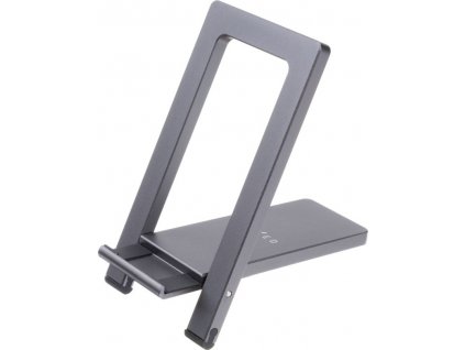 Hliníkový stojánek FIXED Frame Pocket na stůl pro mobilní telefony, space gray