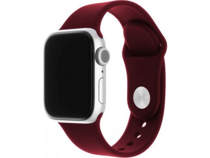 Set silikonových řemínků FIXED Silicone Strap pro Apple Watch 42/44/45/49mm, vínově červený