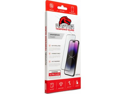 SWISSTEN RAPTOR DIAMOND ULTRA CLEAR 3D TEMPEROVANÉ SKLO PRO APPLE IPHONE 7 PLUS/8 PLUS ČERNÉ