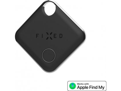 Smart tracker FIXED Tag s podporou Find My, čierny