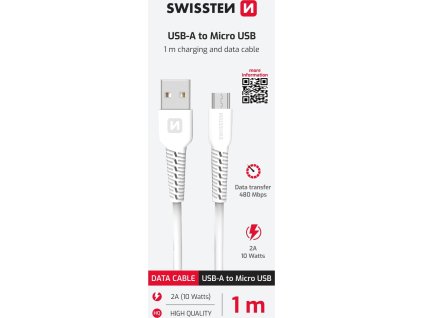 NABÍJECÍ KABEL SWISSTEN USB-C / LIGHTNING 1,0 M ČERNÝ