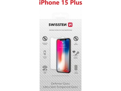 OCHRANNÉ TEMPEROVANÉ SKLO SWISSTEN PRO APPLE IPHONE 15 PLUS RE 2,5D