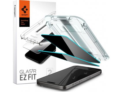 Tvrdené sklo SPIGEN GLAS.TR EZ FIT 2-PACK IPHONE 15 Pro Max PRIVACY