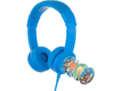 Drôtové slúchadlá pre deti Buddyphones Explore Plus (modrá)