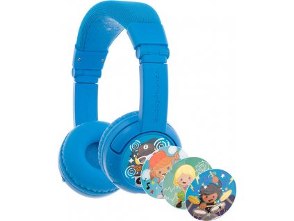 Bezdrátová sluchátka pro děti Buddyphones PlayPlus (modrá)