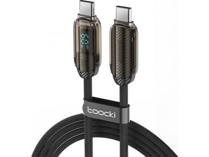 Kábel Toocki Charging Cable C-C, 1m, PD 60W (Grey)