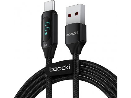 Kábel Toocki Charging Cable USB A-C, 1m, 66W (Black)