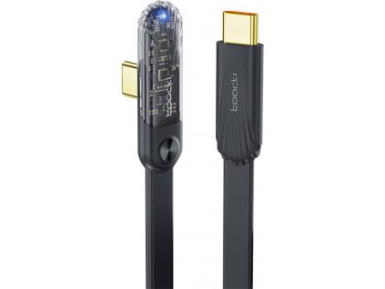 Nabíjací kábel Toocki Elbow USB-C na USB-C, 1m, 100W (čierny)