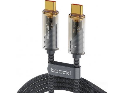 Kabel Toocki Charging Cable C-C, 1m, PD 60W (Grey)