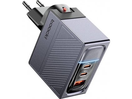 Sieťová nabíjačka Toocki Charger 2C+A, GaN 100W (Grey)