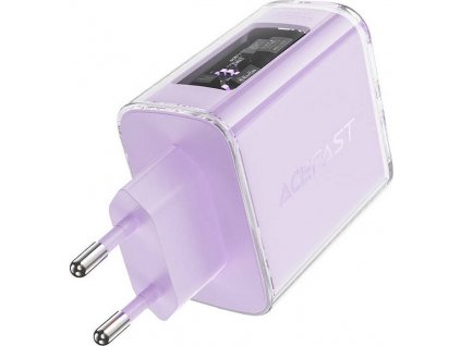 Sieťový nabíjací adaptér Wall charger Acefast A45, 2x USB-C, 1x USB-A, 65W PD (purple)