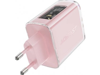 Sieťový nabíjací adaptér Wall charger Acefast A45, 2x USB-C, 1x USB-A, 65W PD (pink)