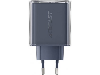 Sieťový nabíjací adaptér Wall charger Acefast A45, 2x USB-C, 1x USB-A, 65W PD (grey)