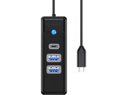 Orico Hub adaptér USB-C na 2x USB 3.0 + USB-C, 5 Gb/s, 0,15 m (černý)