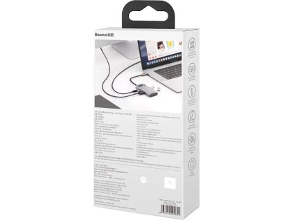 Hub 4v1 Baseus Metal Gleam Series, USB-C na USB 3.0 USB 2.0 HDMI USB-C PD