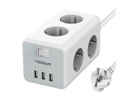 TESSAN Power strip TS-306 predlžovací kábel 2m