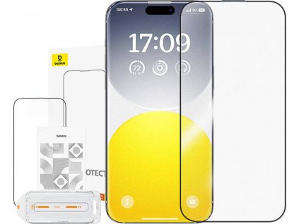 Tvrzené sklo Baseus Crystalline Anti-Glare iPhone 15 Plus s instalační sadou