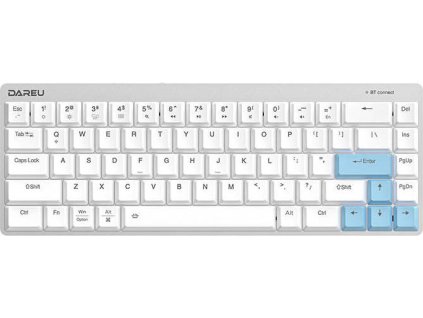 Bezdrátová mechanická klávesnice Dareu EK868 Bluetooth (bílo-modrá)