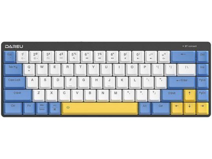 Bezdrôtová mechanická klávesnica Dareu EK868 Bluetooth (biela&modrá&žltá))