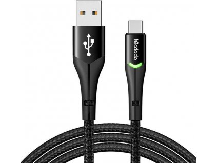 Kábel USB na USB-C Mcdodo Magnificence CA-7960 LED, 1m (čierny)