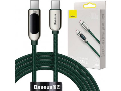 Kabel USB-C k displeji USB-C Baseus, 100 W, 2 m (zelený)