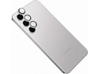 Ochranné sklá šošoviek fotoaparátov FIXED Camera Glass pre Samsung Galaxy S24, strieborné