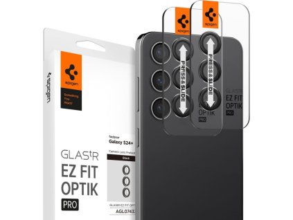 Ochrana čočky fotoaparátu SPIGEN OPTIK.TR ”EZ FIT” CAMERA PROTECTOR 2-PACK GALAXY S24+ PLUS BLACK