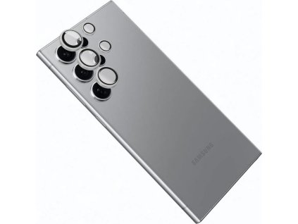 Ochranné sklá šošoviek fotoaparátov FIXED Camera Glass pre Samsung Galaxy S24 Ultra, strieborné