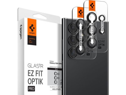 Ochrana čočky fotoaparátu SPIGEN OPTIK.TR ”EZ FIT” CAMERA PROTECTOR 2-PACK GALAXY S24 ULTRA BLACK