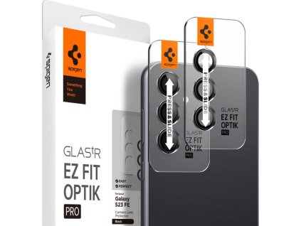 Ochrana čočky fotoaparátu SPIGEN OPTIK.TR ”EZ FIT” CAMERA PROTECTOR 2-PACK GALAXY S23 FE BLACK