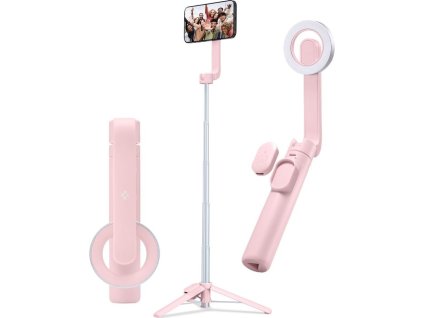 SPIGEN S570W MAGSAFE BLUETOOTH SELFIE STICK TRIPOD MISTY ROSE