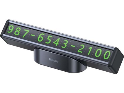 Baseus Square Bar parkovací hodiny / telefonický kontakt do auta za čelní okno (černá)
