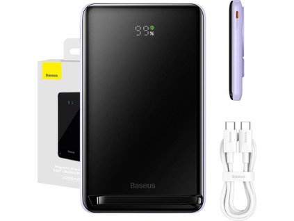 Powerbanka Baseus Magnetic 10000mAh, USB-C  20W (fialová)