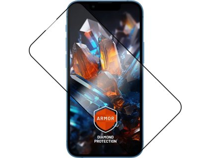 Prémiové ochranné tvrzené sklo FIXED Armor s aplikátorem pro Apple iPhone 13 Mini, černé