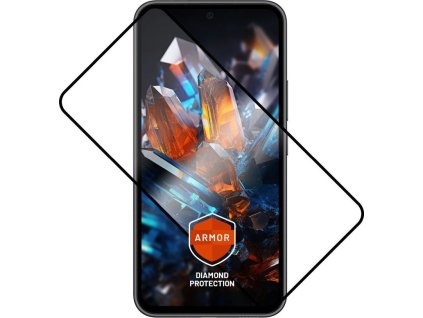 Prémiové ochranné tvrdené sklo FIXED Armor s aplikátorom pre Samsung Galaxy A54 5G, čierne