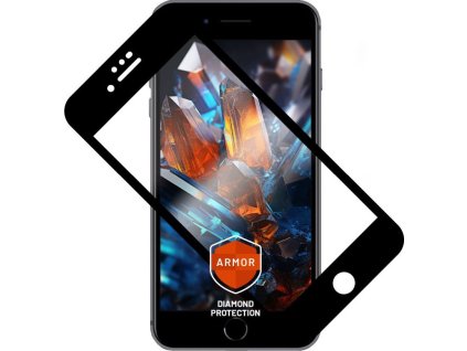 Prémiové ochranné tvrdené sklo FIXED Armor s aplikátorom pre Apple iPhone 7/8/SE (2020/2022), čierne