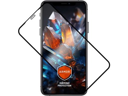 Prémiové ochranné tvrdené sklo FIXED Armor s aplikátorom pre Apple iPhone X/XS/11 Pro, čierne