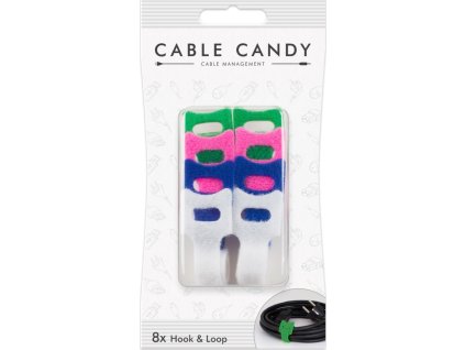 Kabelový organizér Cable Candy Hook&Loop, 8ks, různé barvy