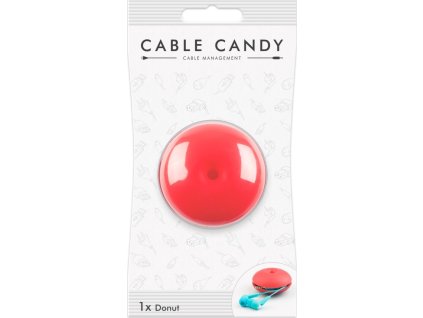 Kabelový organizér Cable Candy Donut, růžový