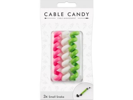 Káblový organizér Cable Candy Small Snake, 3 ks, rôzne farby