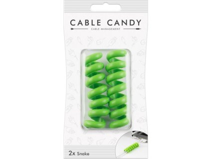 Káblový organizér Cable Candy Snake, 2 ks, zelený